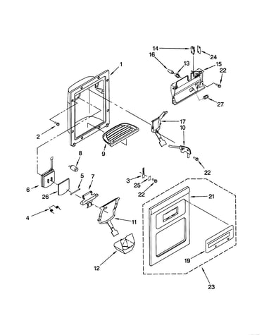 Dispenser front