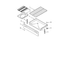 Whirlpool RF386PXGW2 drawer & broiler/optional diagram