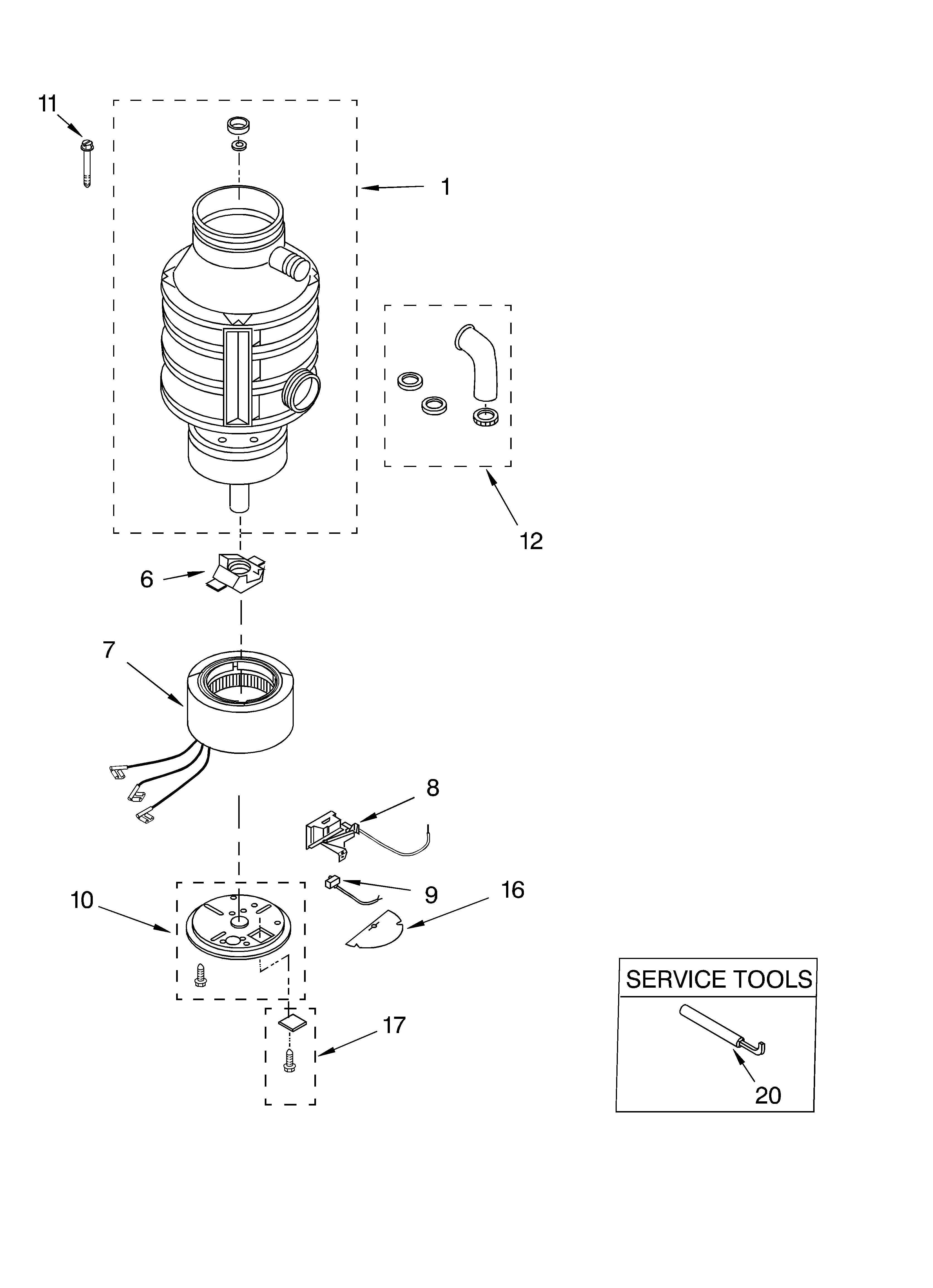Lower housing & motor parts