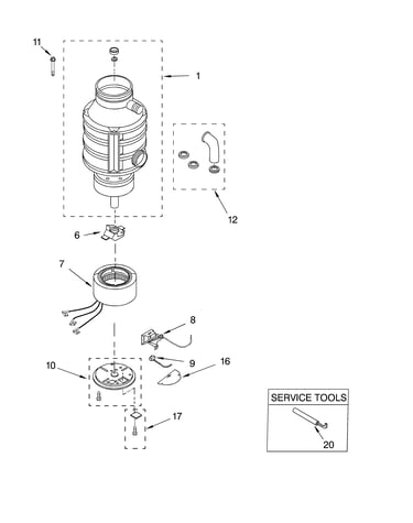 Lower housing & motor parts