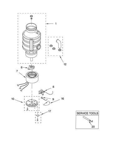 Lower housing & motor parts