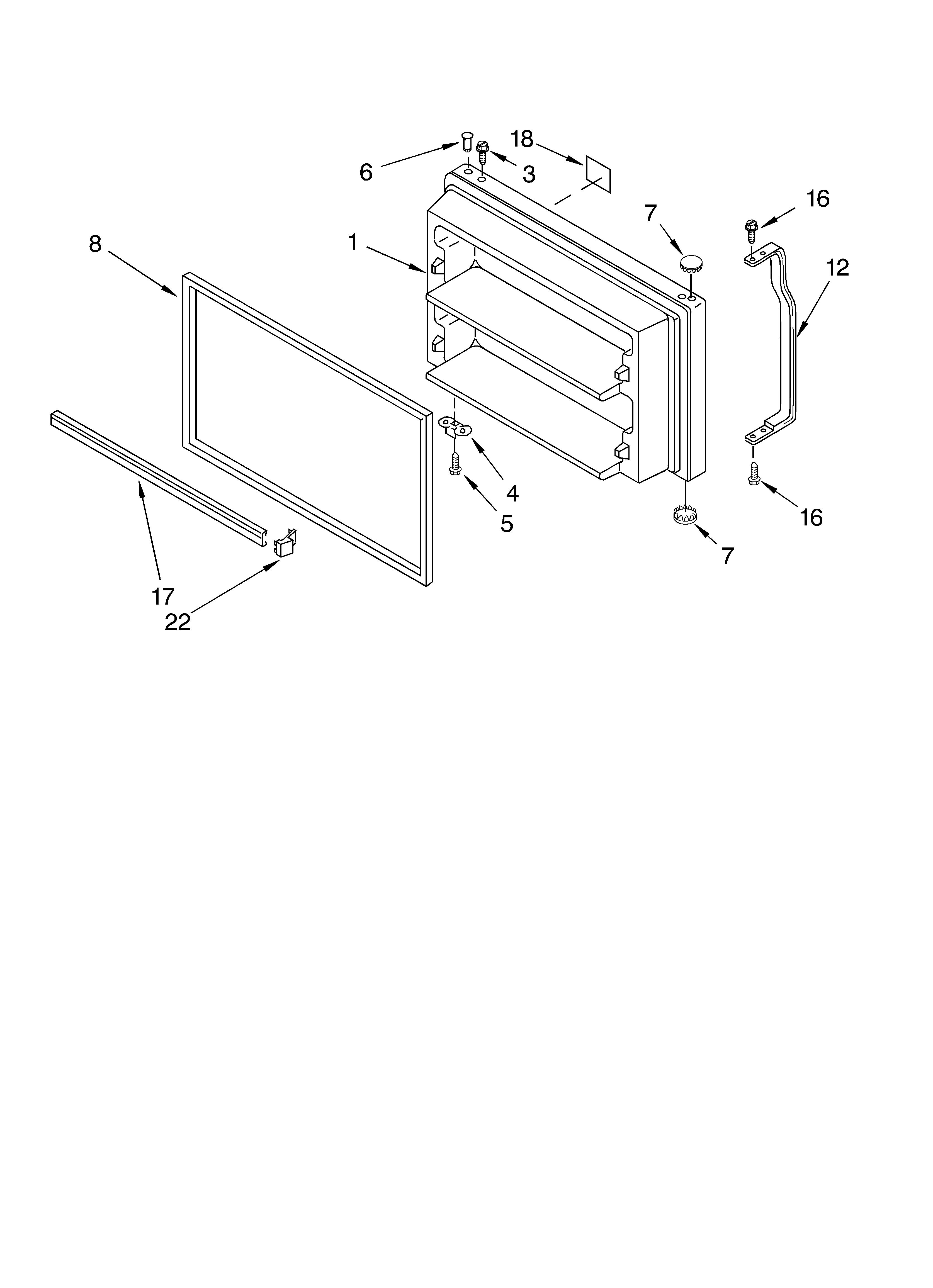 Freezer door