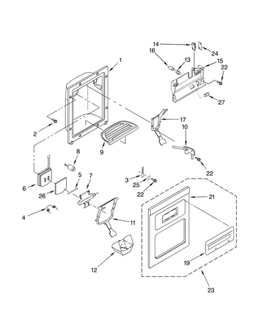 Dispenser front