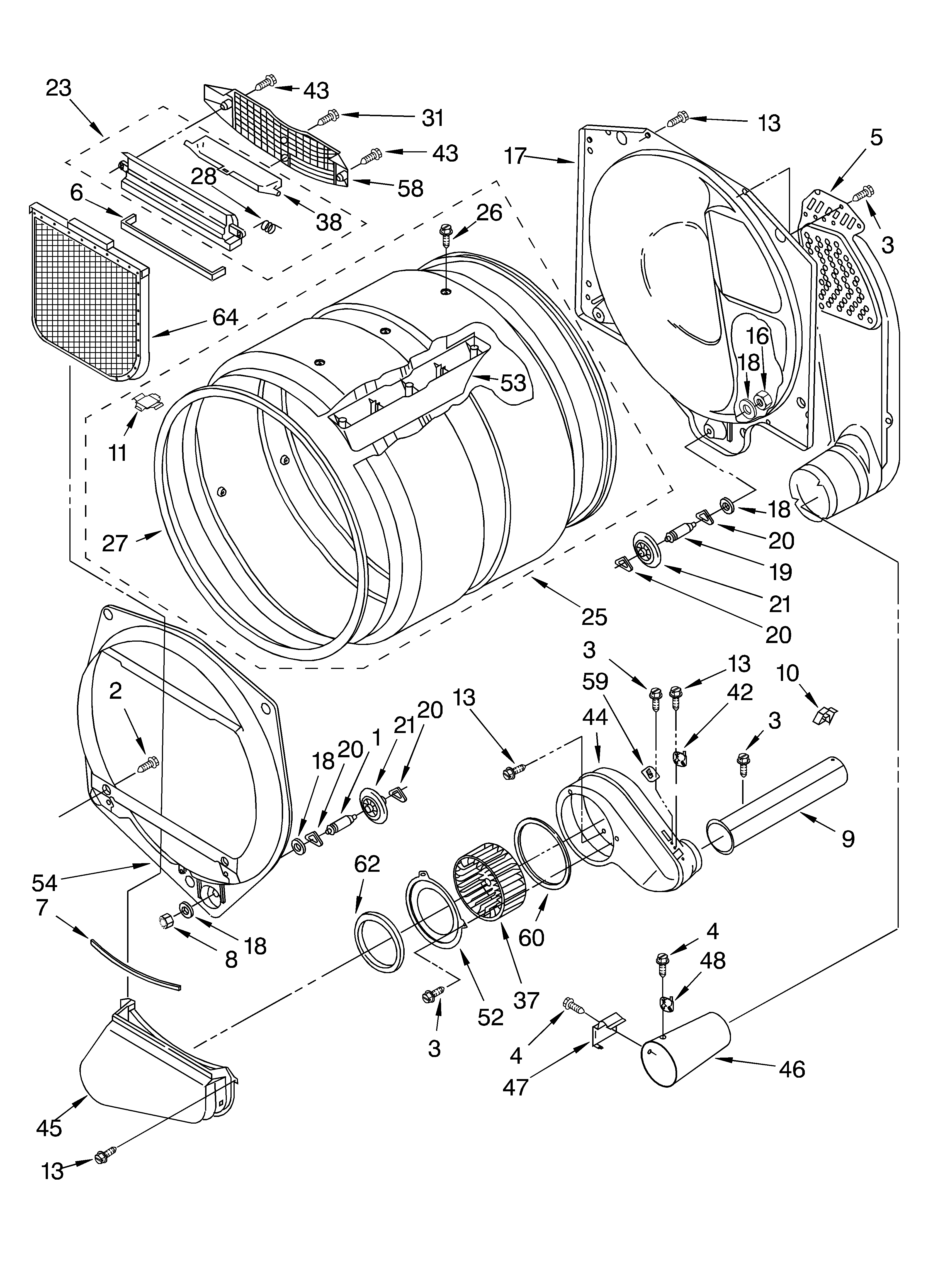 Upper and lower bulkhead