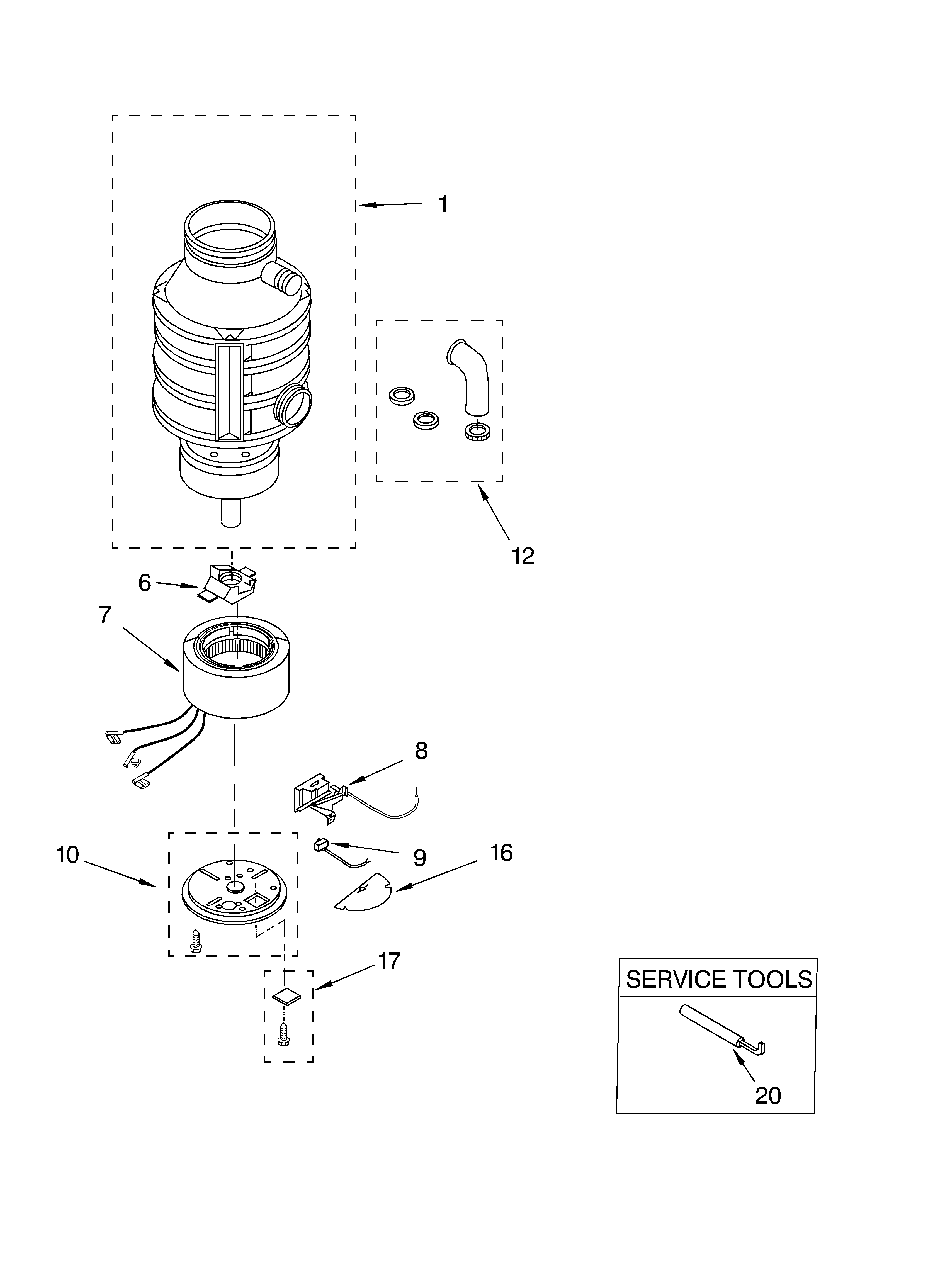 Lower housing & motor parts
