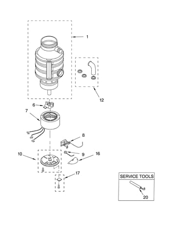 Lower housing & motor parts