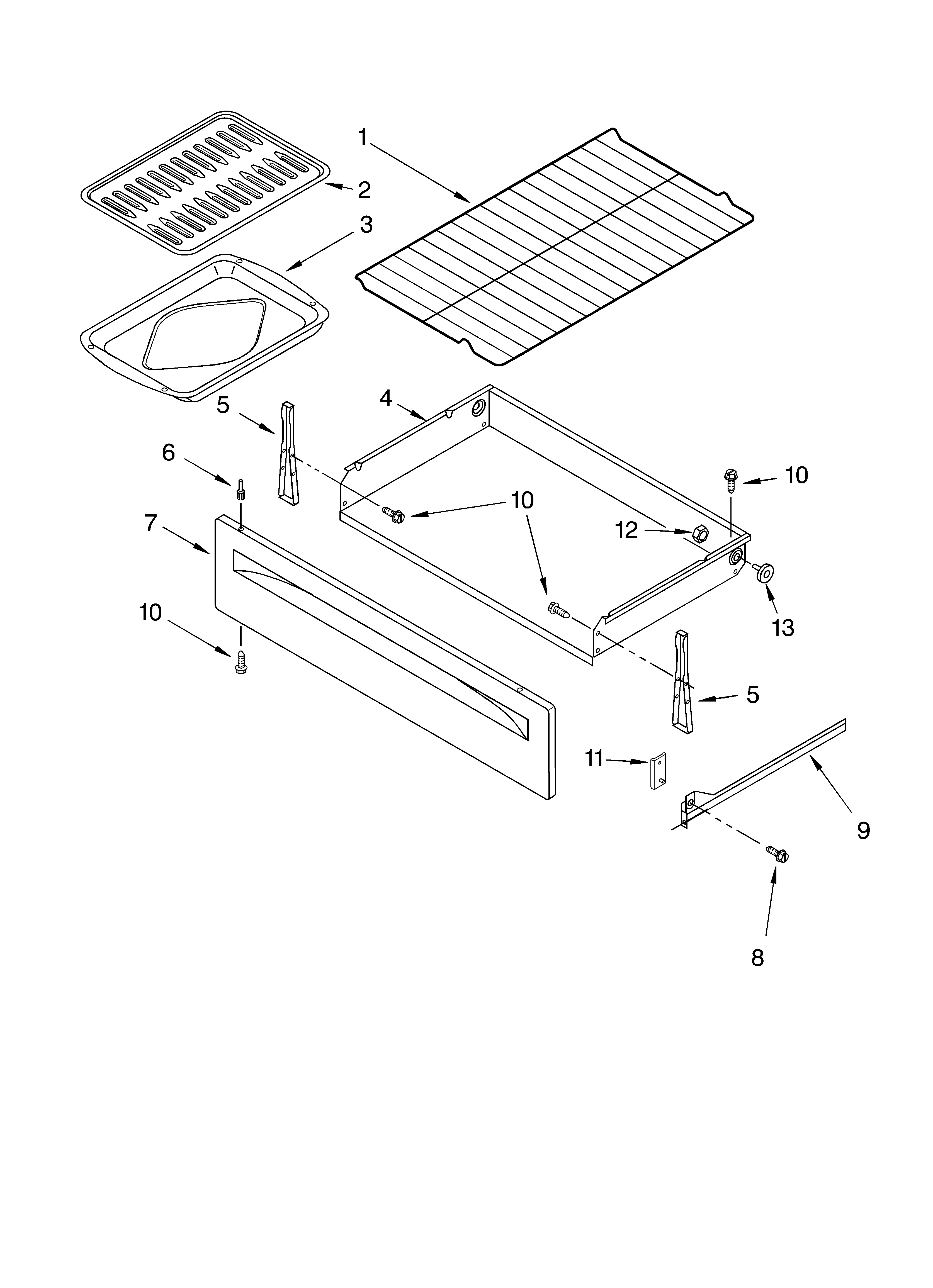 Drawer & broiler