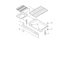 Whirlpool RF364PXKT0 drawer & broiler diagram