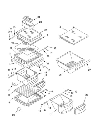 Refrigerator shelf