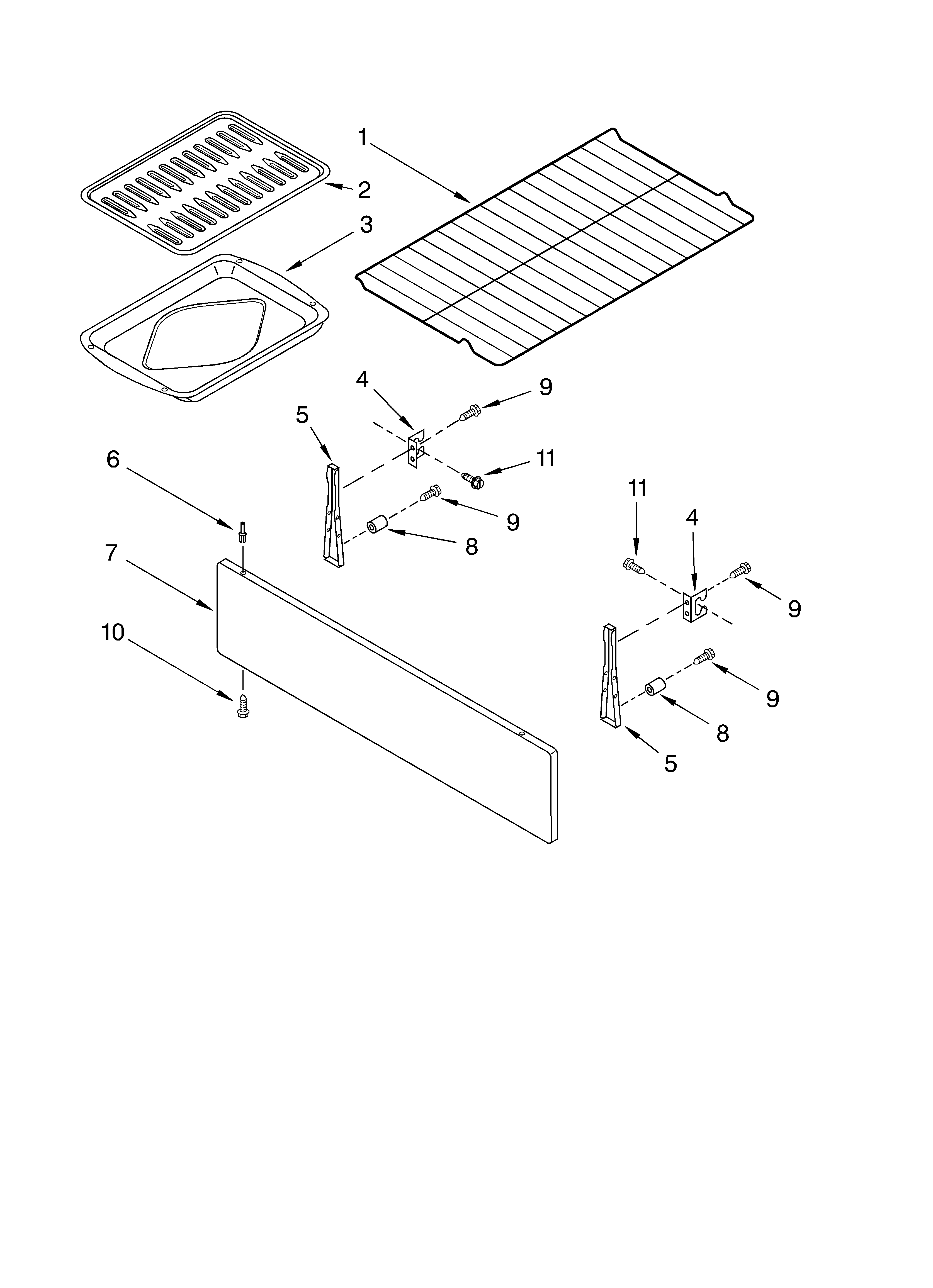 Toe panel and broiler