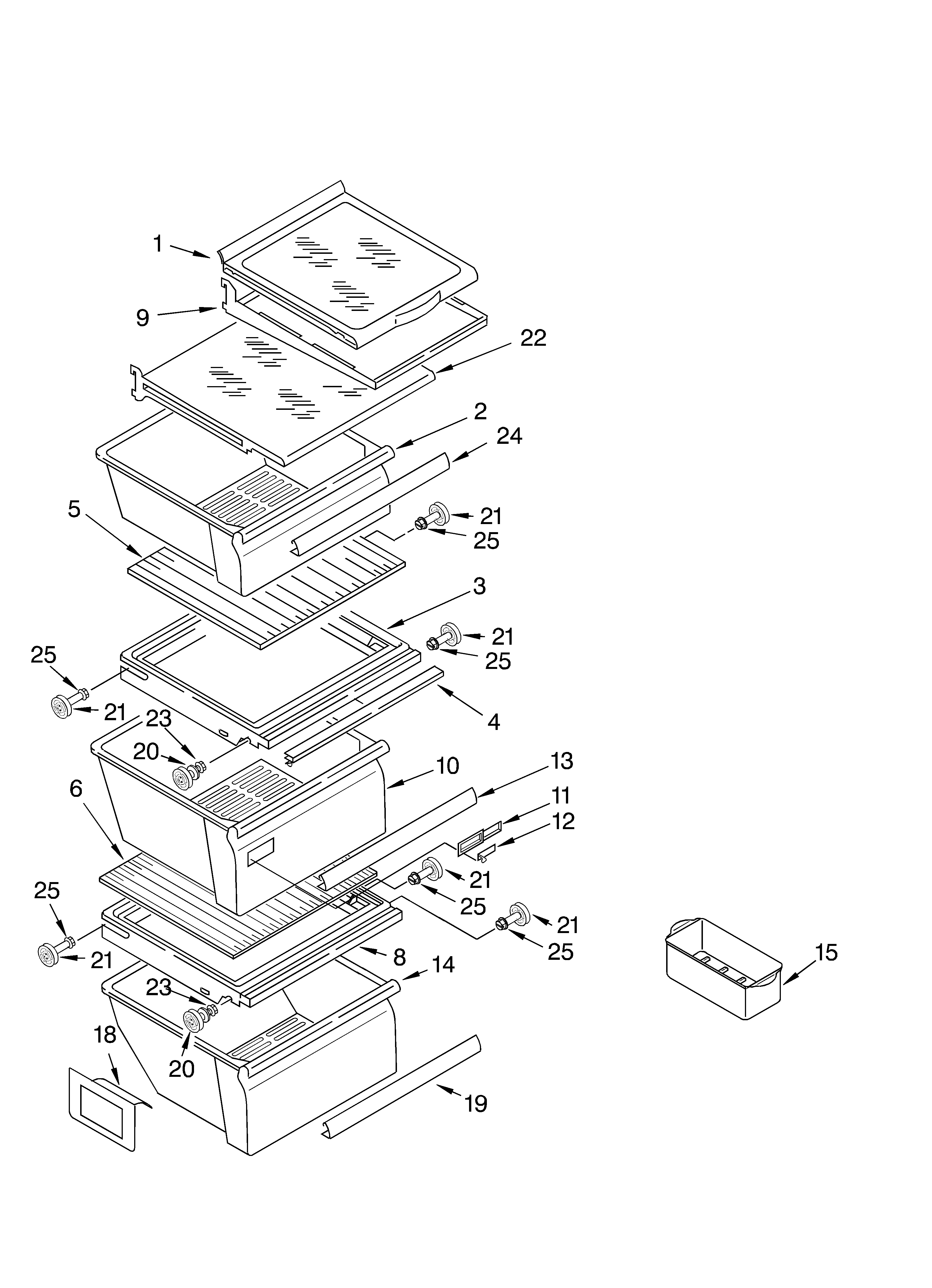 Refrigerator shelf
