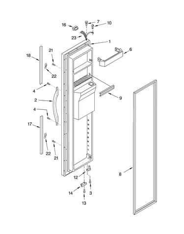 Freezer door