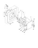 Dryer front panel and door