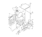 Whirlpool LTE5243DT3 dryer cabinet and motor diagram