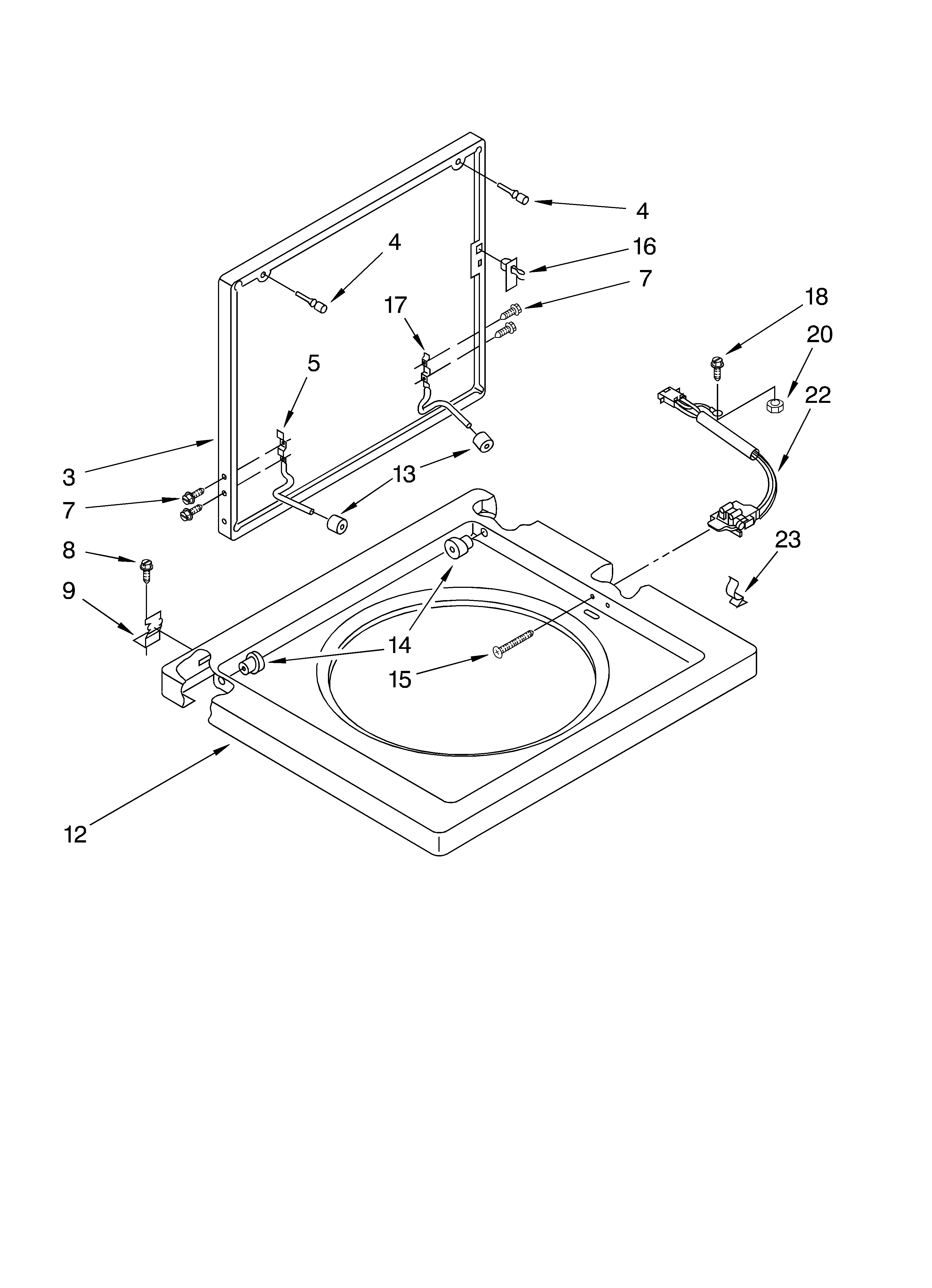 WASHER TOP AND LID