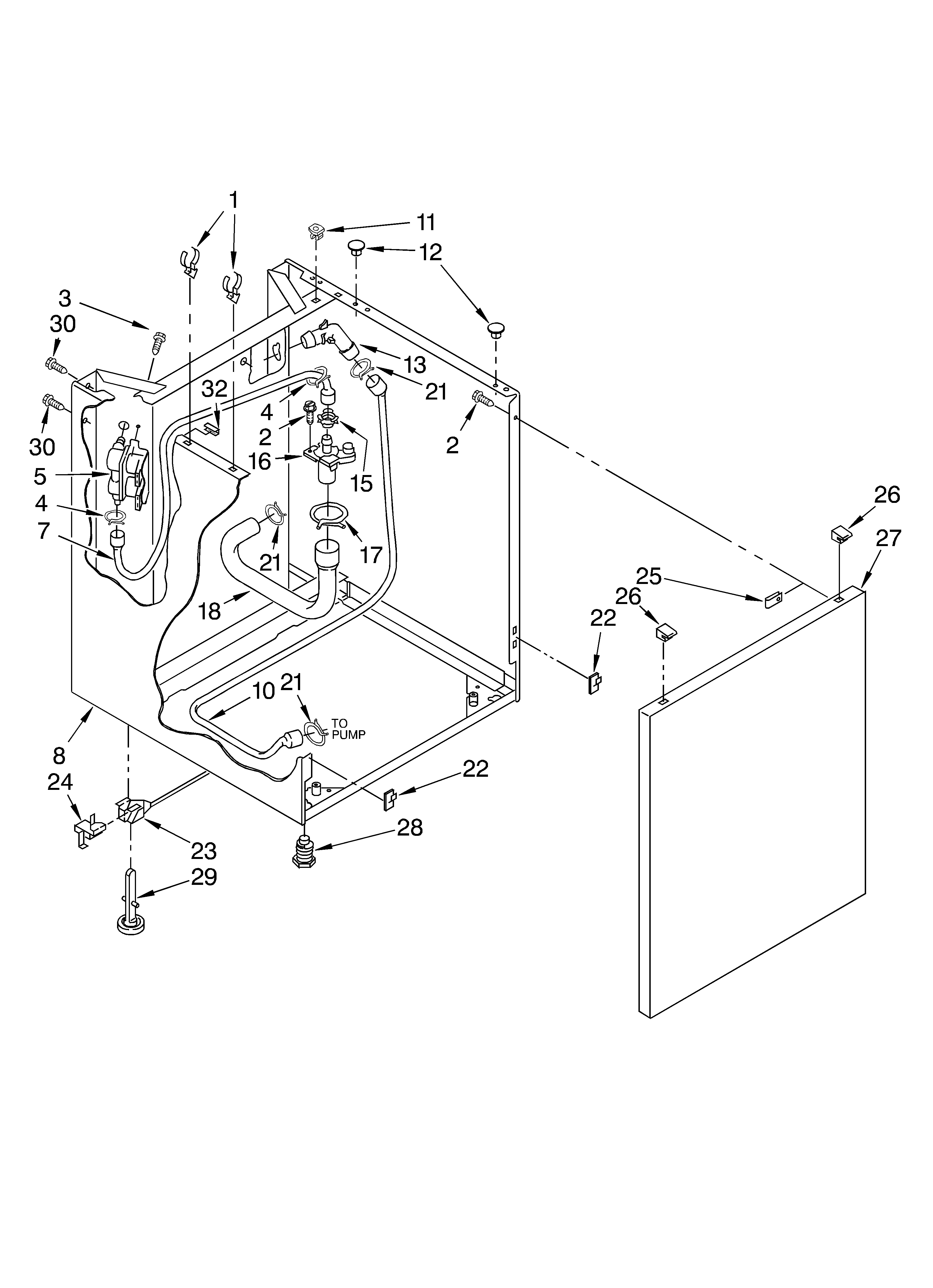 Washer cabinet