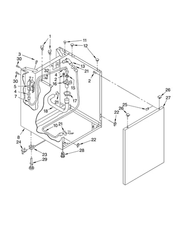 Washer cabinet