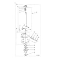 Whirlpool LTE5243DT3 brake and drive tube diagram