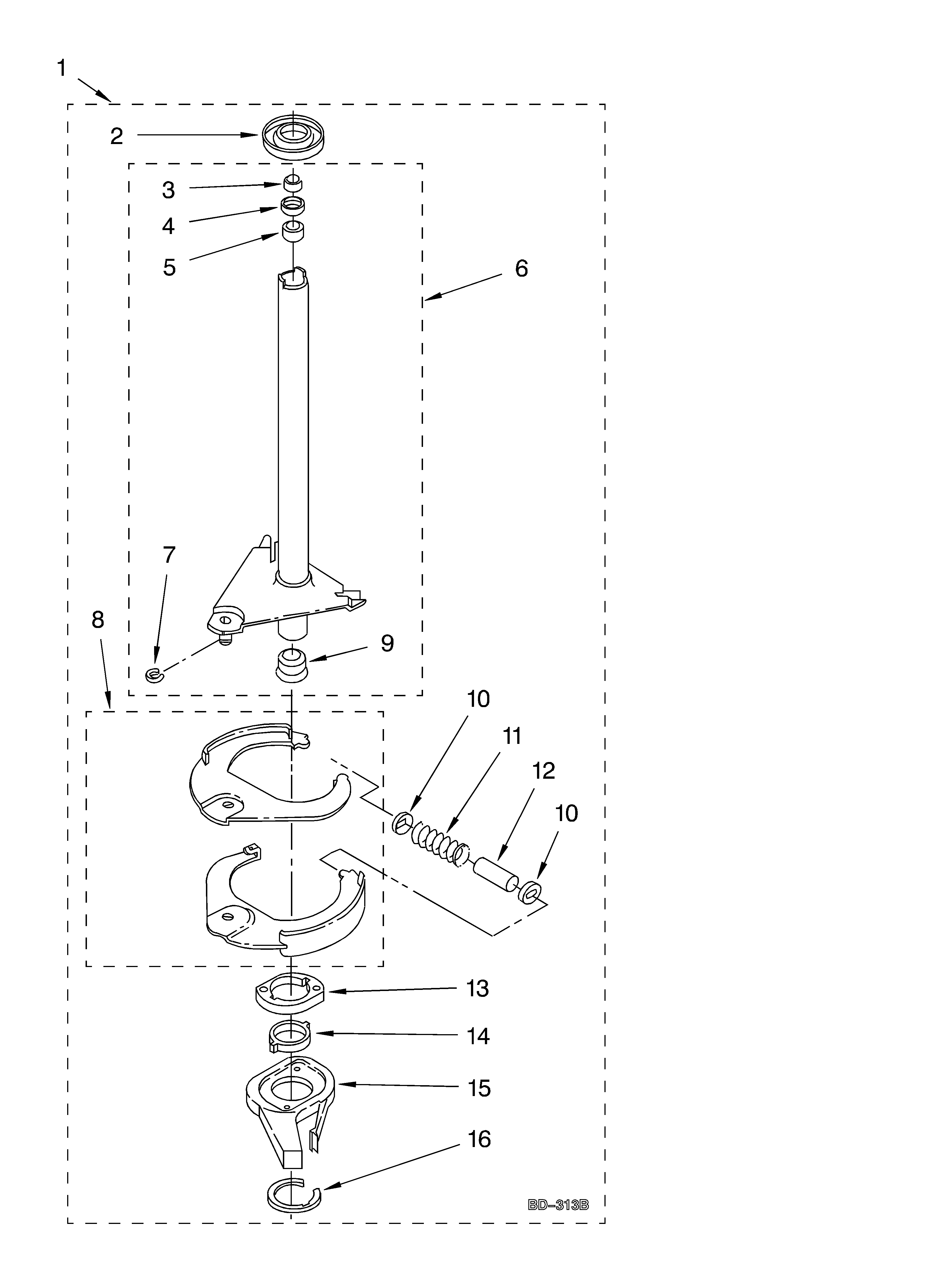 Brake and drive tube