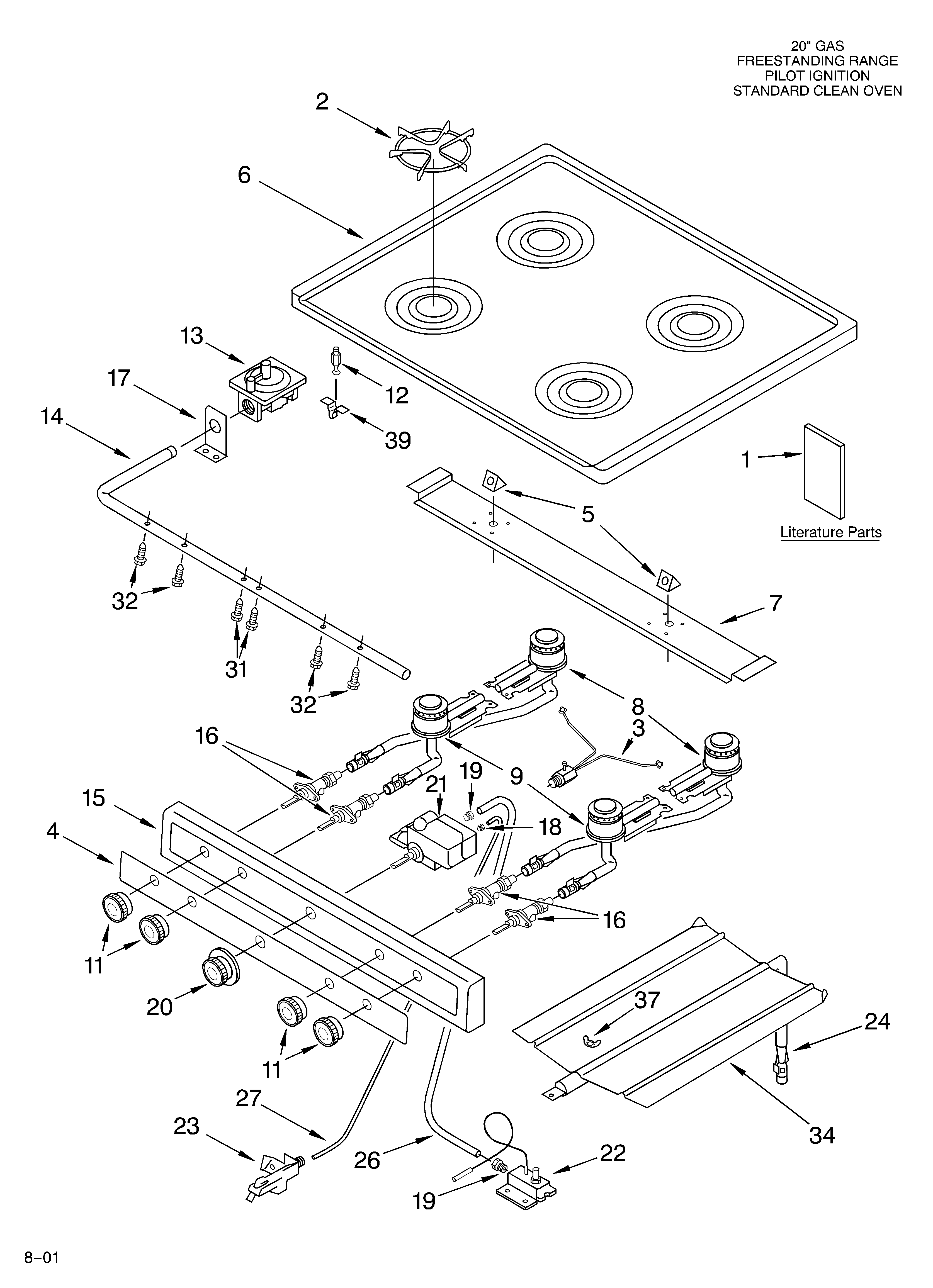 Cooktop and manifold/literature