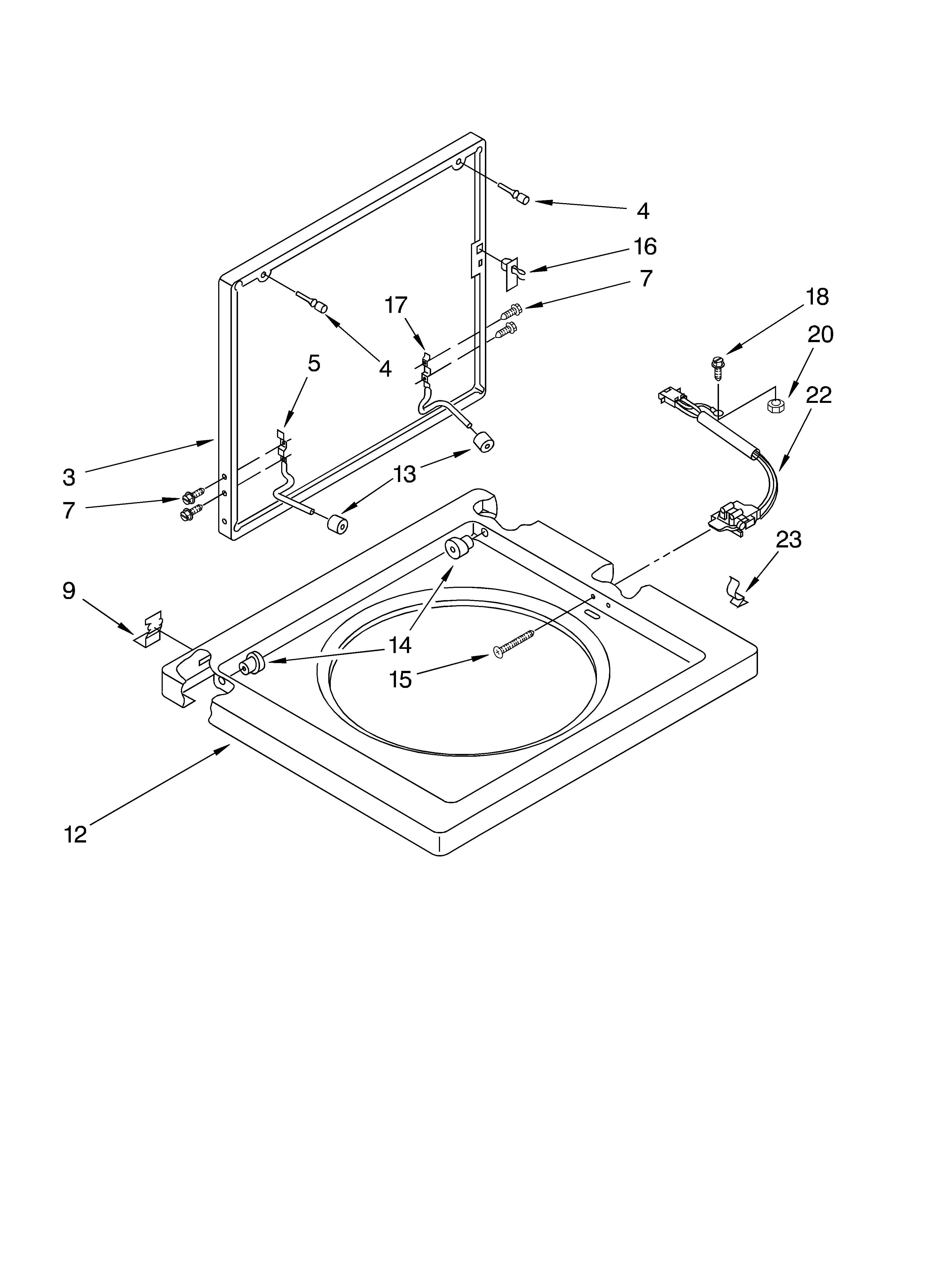 WASHER TOP AND LID