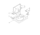 Whirlpool LTG5243DQ3 washer top and lid diagram