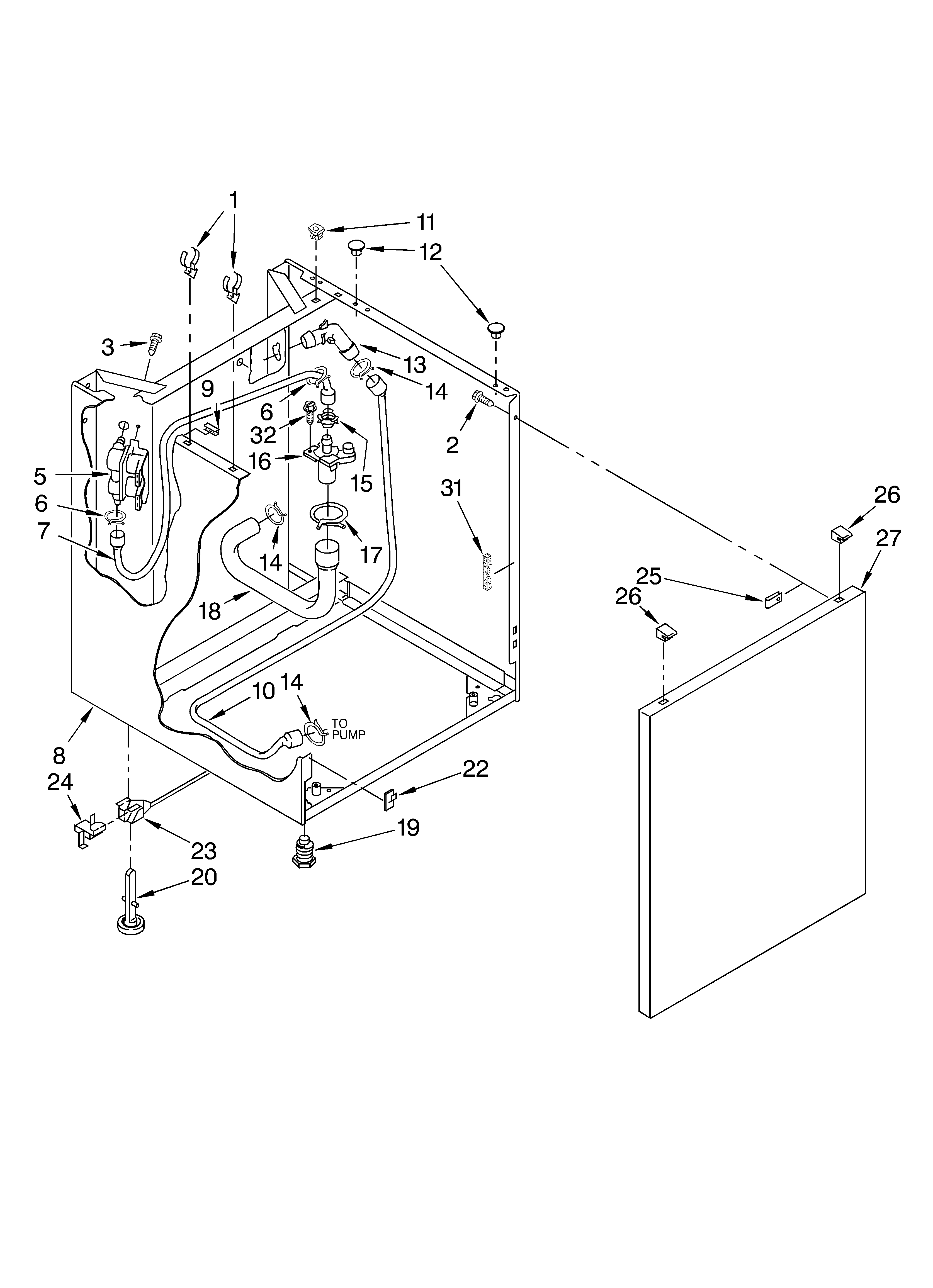 Washer cabinet