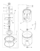 Agitator, basket and tub