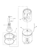 Agitator, basket and tub