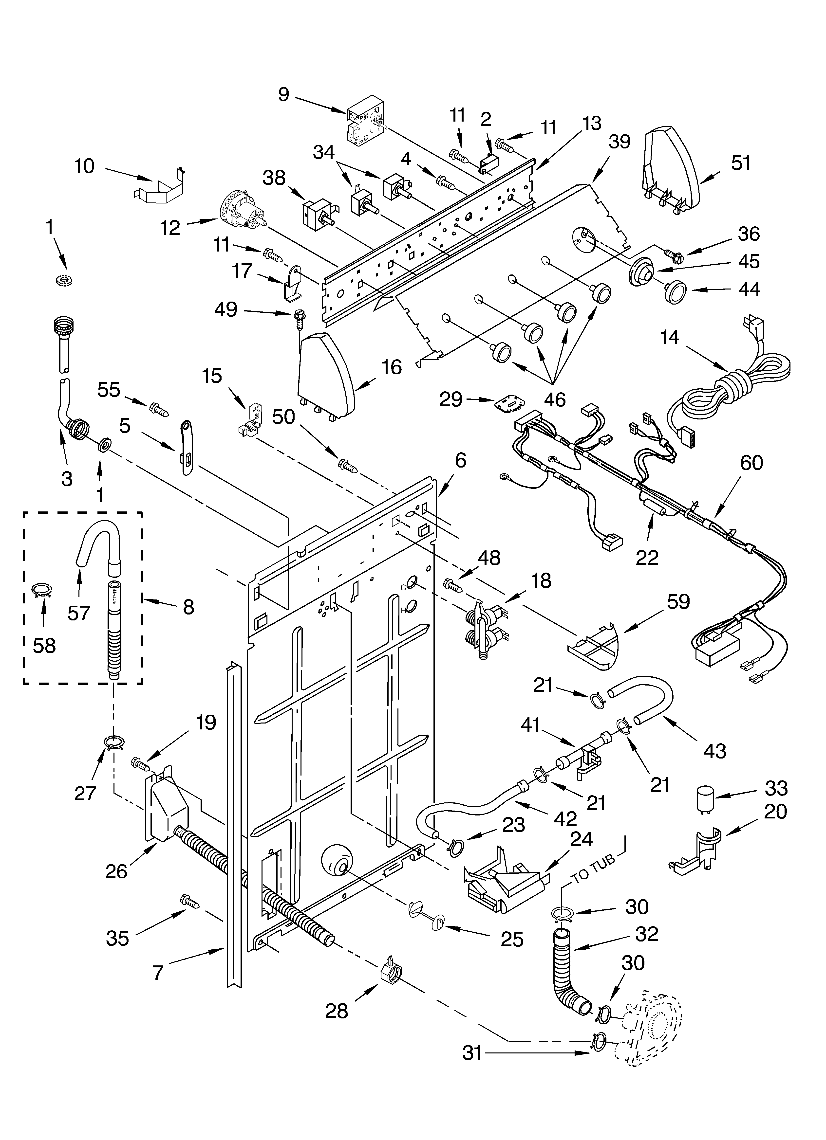 Controls and rear panel