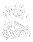 Burner box, gas valves, and switches