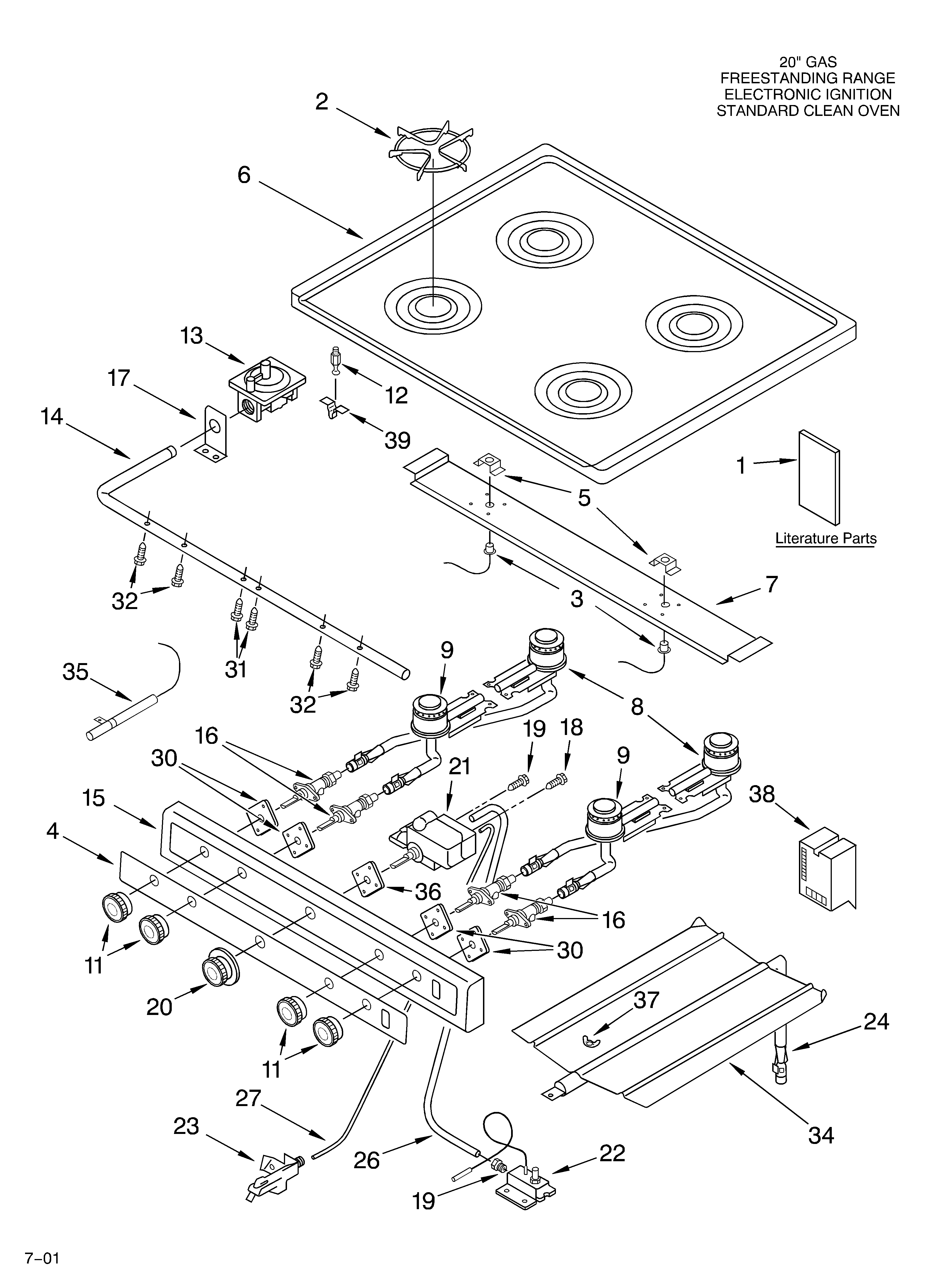 Cooktop and manifold/literature