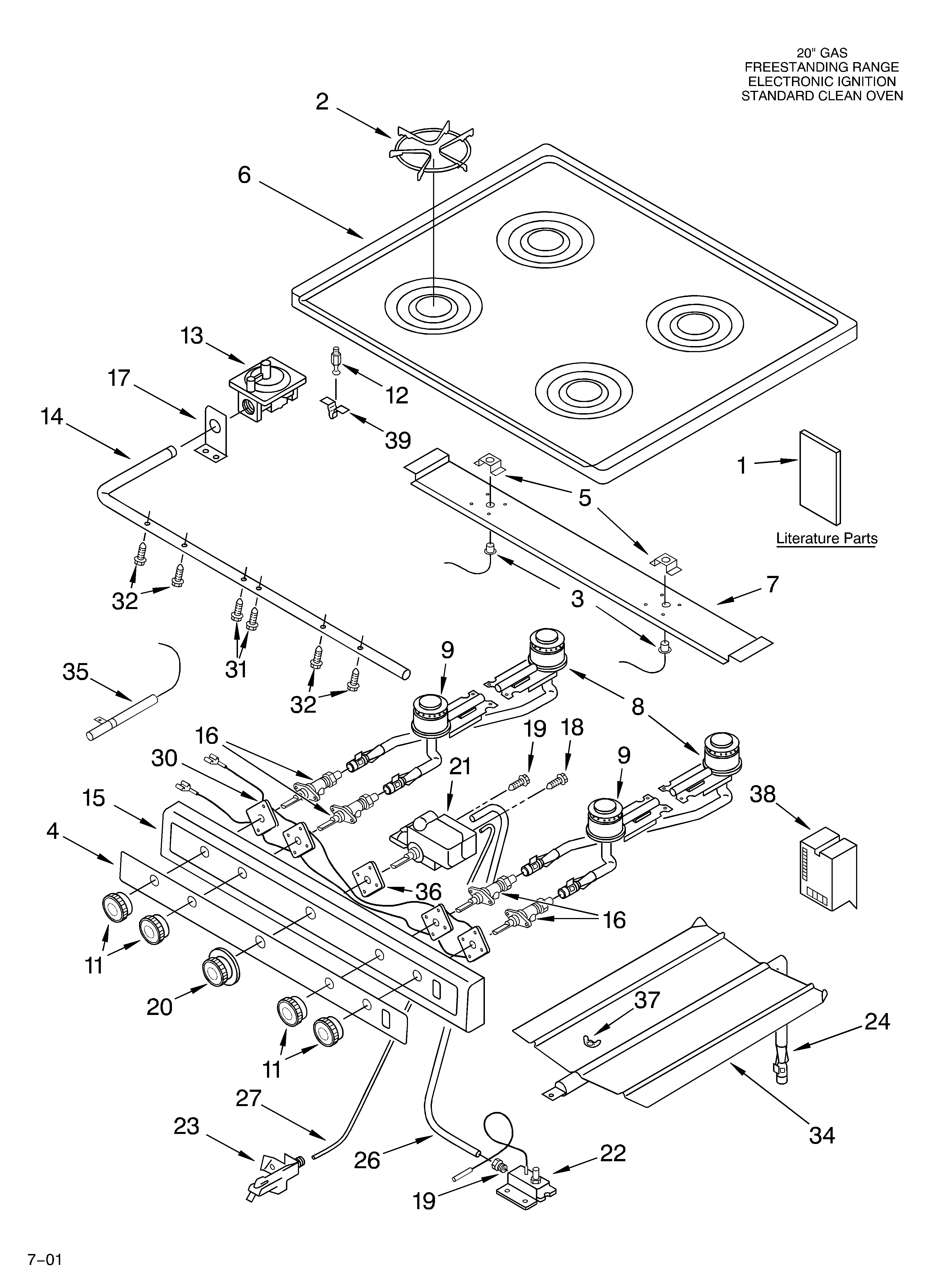 Cooktop and manifold/literature