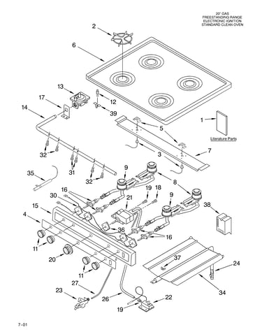 Cooktop and manifold/literature