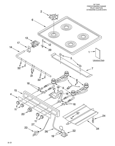 Cooktop and manifold/literature