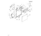 Whirlpool DUL100PKB0 frame and console/literature diagram