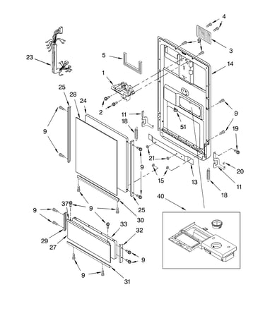 Door and toe panel
