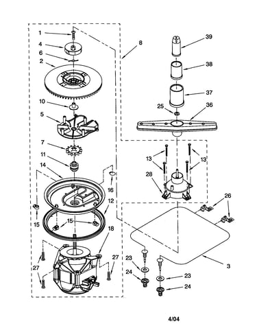 Pump and sprayarm