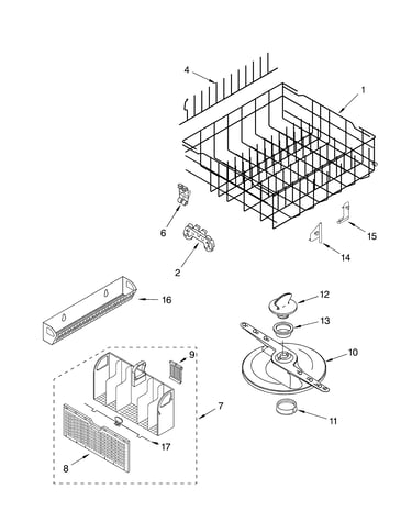 Lower dishrack