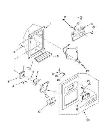 Dispenser front
