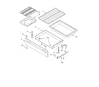 Whirlpool SF195LEKQ0 drawer & broiler diagram