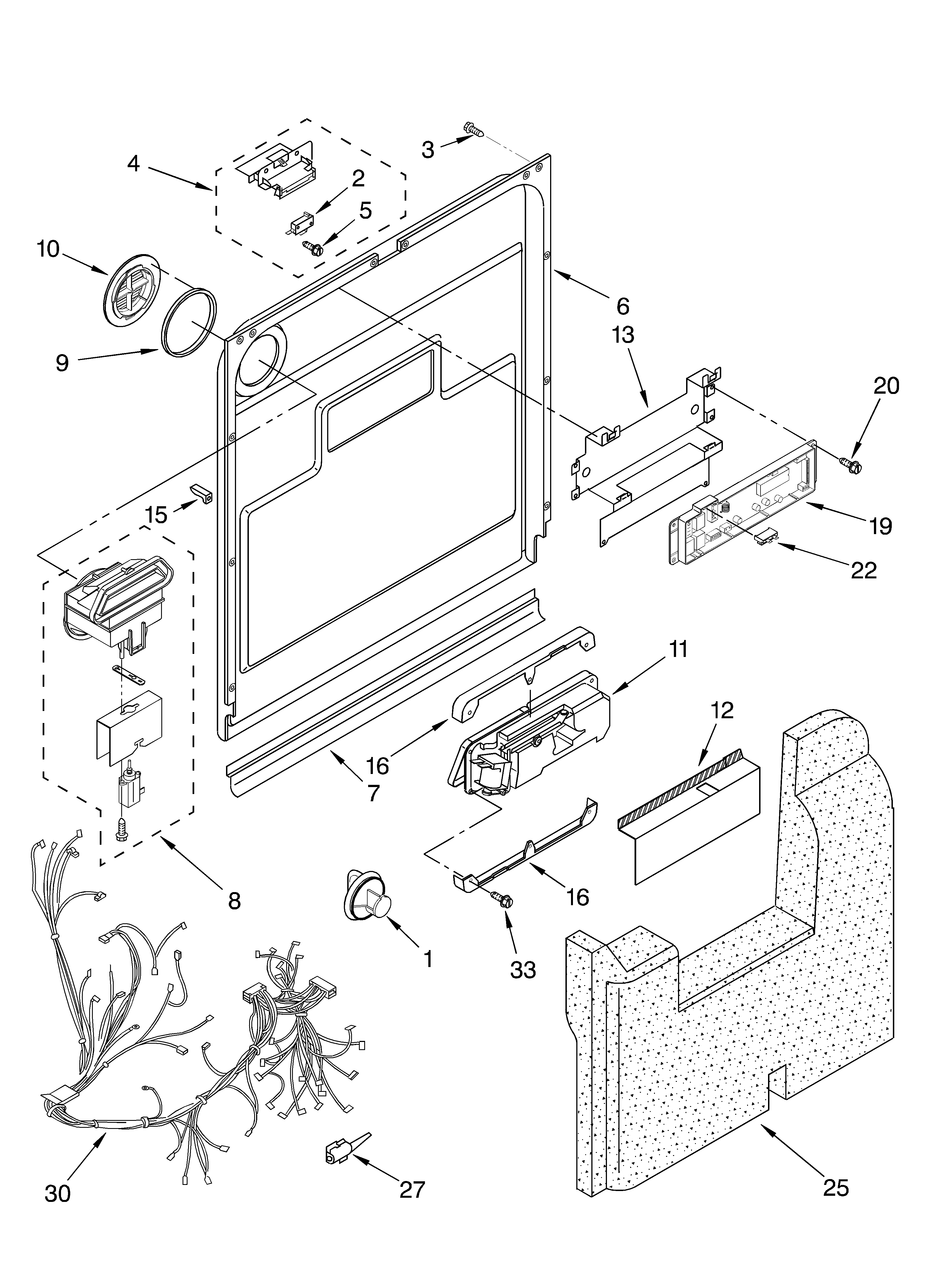 Door and latch