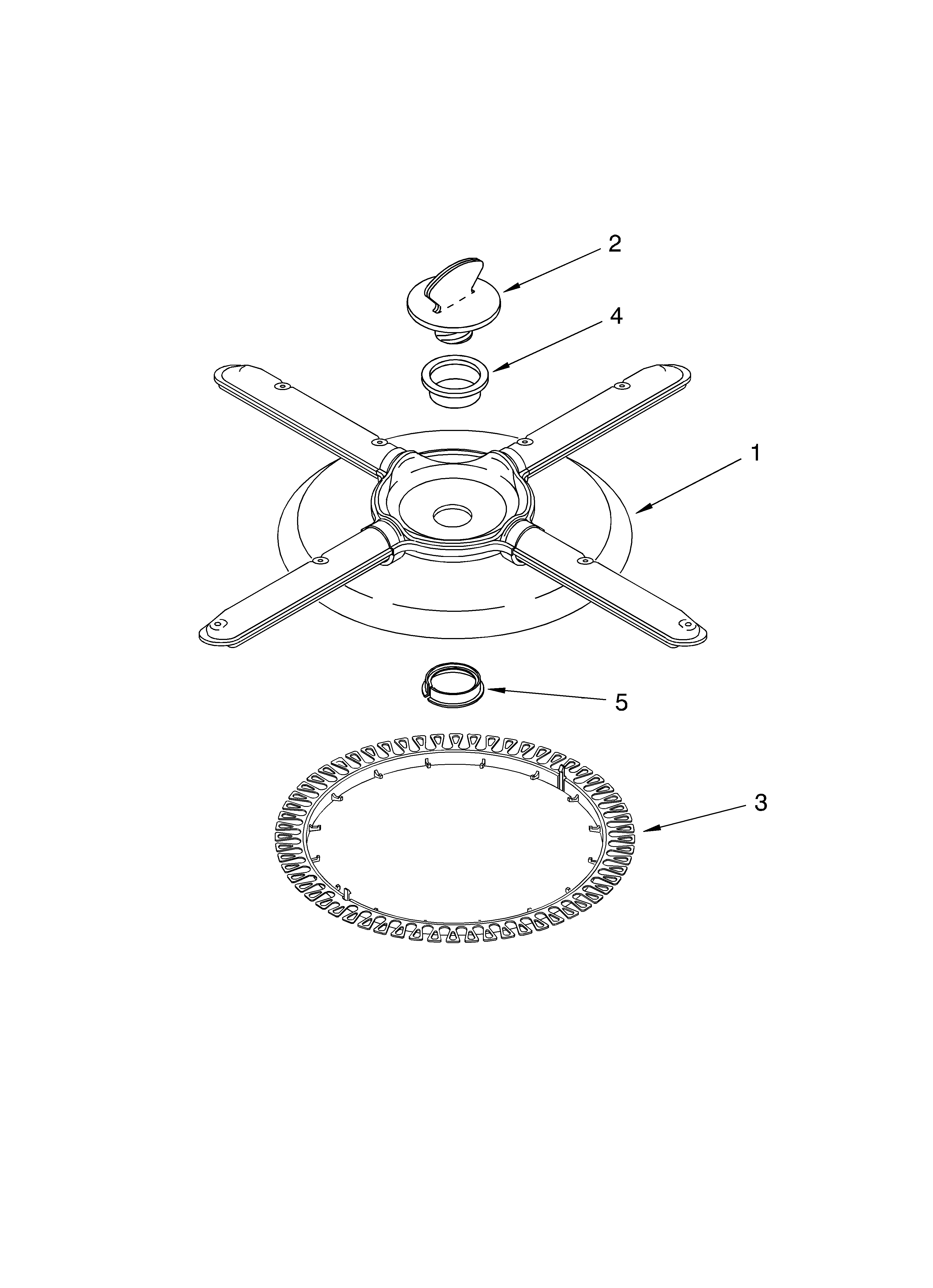 Lower washarm and strainer