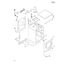 Whirlpool GHW9200LW0 top and cabinet/literature diagram