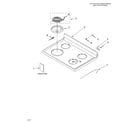Whirlpool RF389LXKQ0 cooktop/literature diagram
