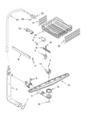 Upper dishrack and water feed