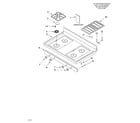 Whirlpool GS465LEKS0 cooktop/literature diagram