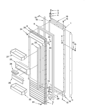 Refrigerator door