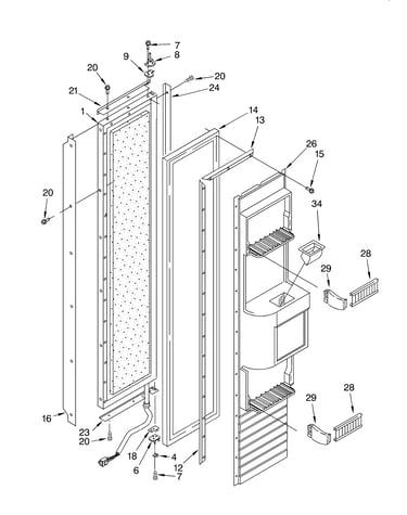 Freezer door