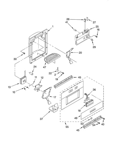Dispenser front
